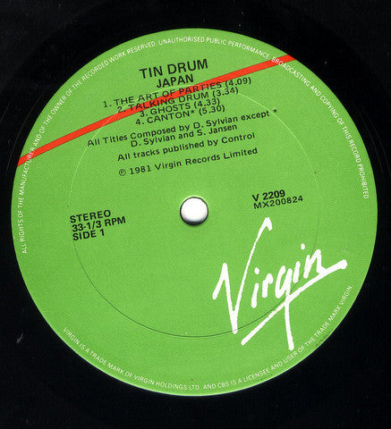 Japan – Tin Drum LP vinyl record, image 3 of 4