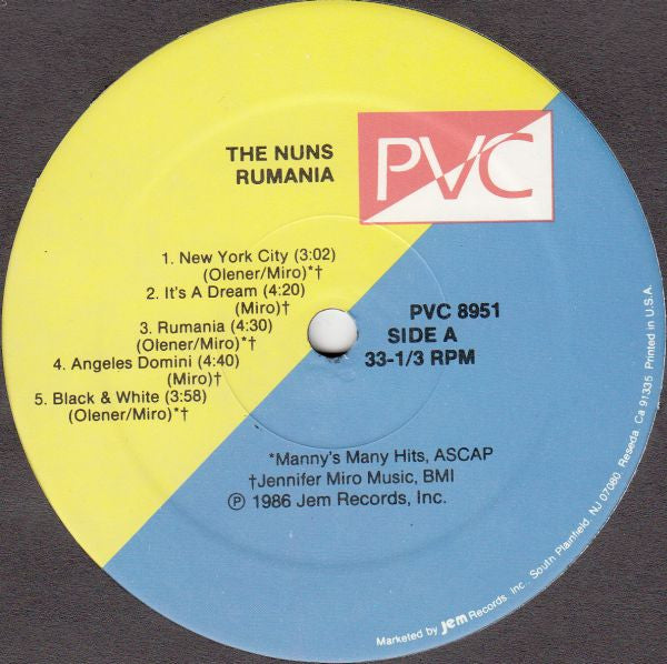The Nuns – Rumania LP vinyl record, image 3 of 4