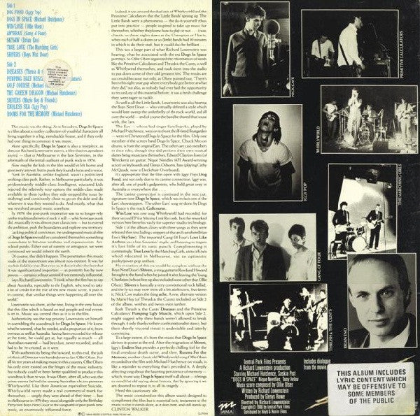 Various – Dogs In Space (Original Motion Picture Soundtrack) LP vinyl record, image 3 of 7