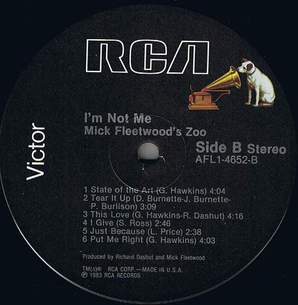 Mick Fleetwood's Zoo – I'm Not Me LP vinyl record, image 4 of 6