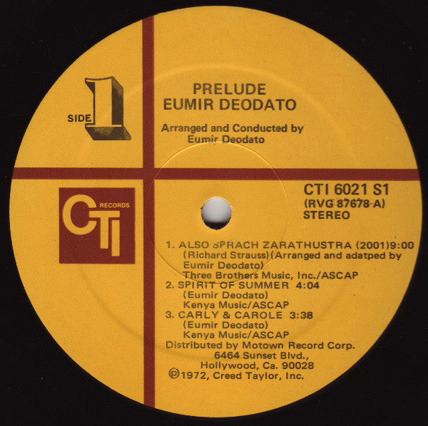 Eumir Deodato – Prelude LP vinyl record, image 5 of 7
