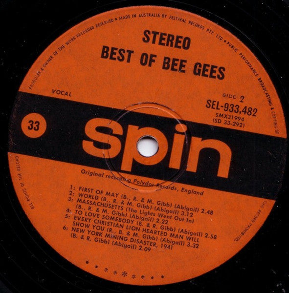 Bee Gees – Best Of Bee Gees LP vinyl record, image 3 of 4