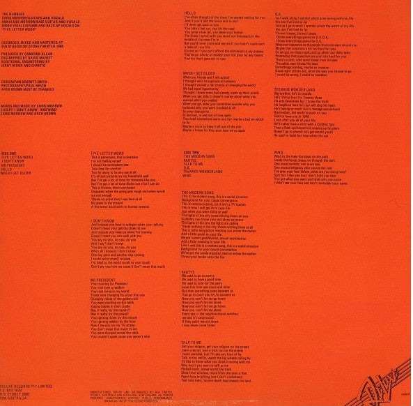 The Numbers – The Numbers LP vinyl record, image 2 of 4