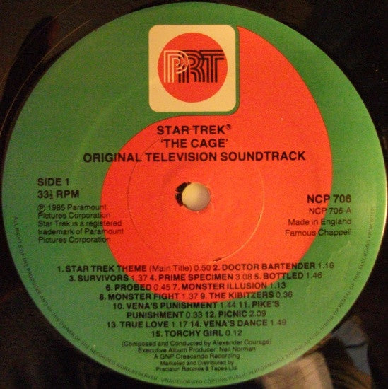 Alexander Courage – Star Trek® - "The Cage" And "Where No Man Has Gone Before" - Original Television Soundtrack LP vinyl record, image 3 of 4