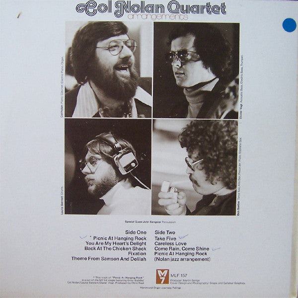 Col Nolan Quartet – Arrangements LP vinyl record, image 2 of 5