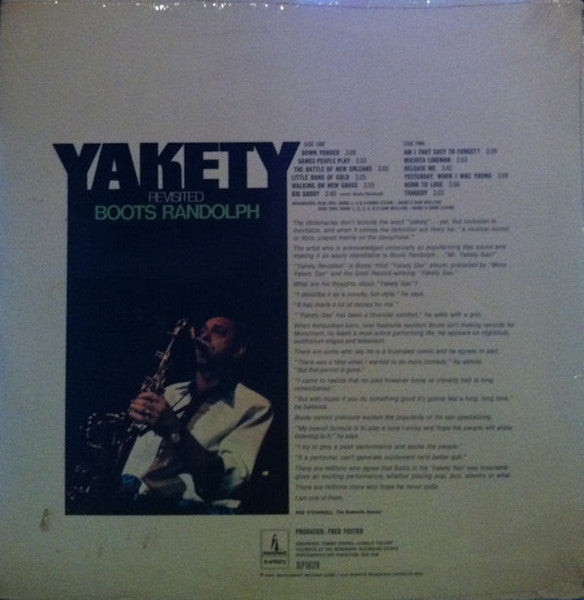Boots Randolph – Yakety Revisited LP vinyl record, image 2 of 4