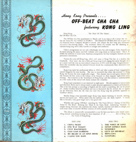 Kong Ling – Hong Kong Presents Off-Beat Cha Cha LP vinyl record, image 2 of 4
