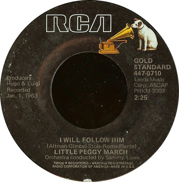 Peggy March – I Will Follow Him / Hello Heartache, Goodbye Love 7" vinyl record, image 1 of 2