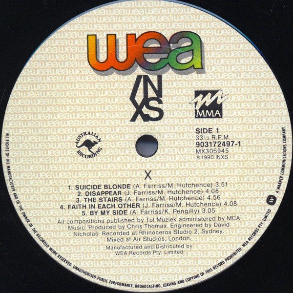 INXS – X LP vinyl record, image 3 of 5