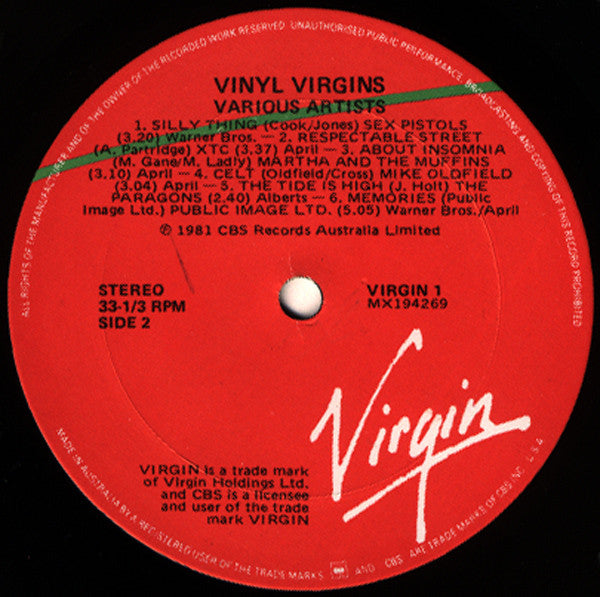 Various – Vinyl Virgins LP vinyl record, image 4 of 4