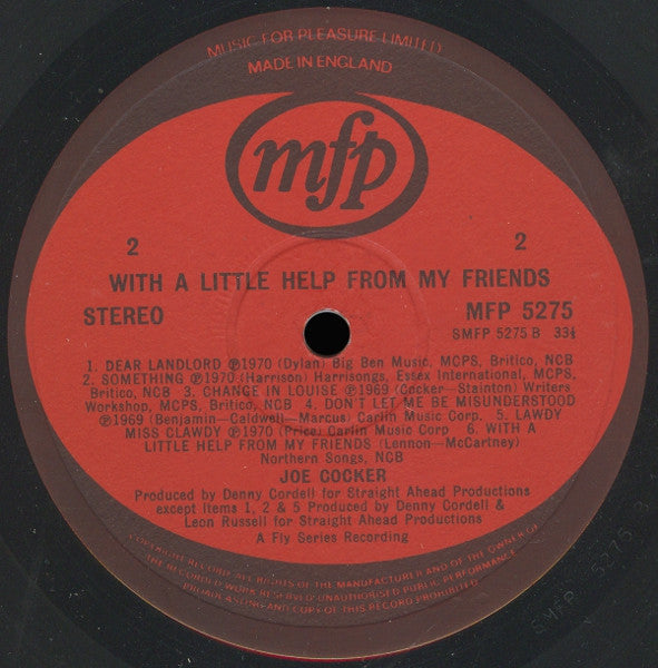 Joe Cocker – With A Little Help From My Friends LP vinyl record, image 4 of 5