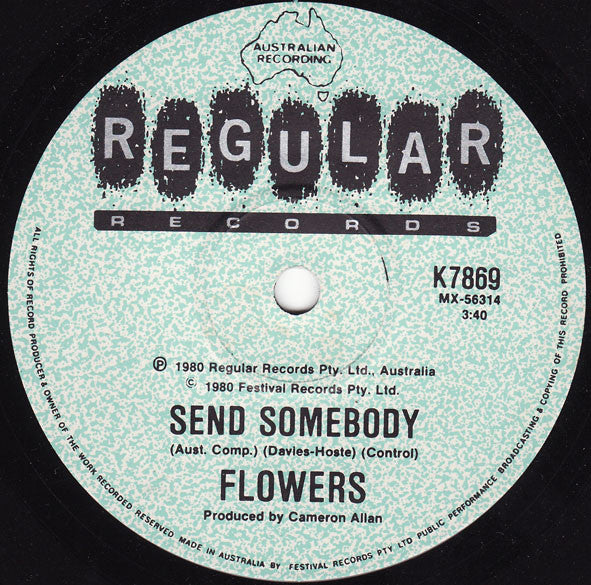 Flowers – Can't Help Myself 7" vinyl record, image 2 of 2