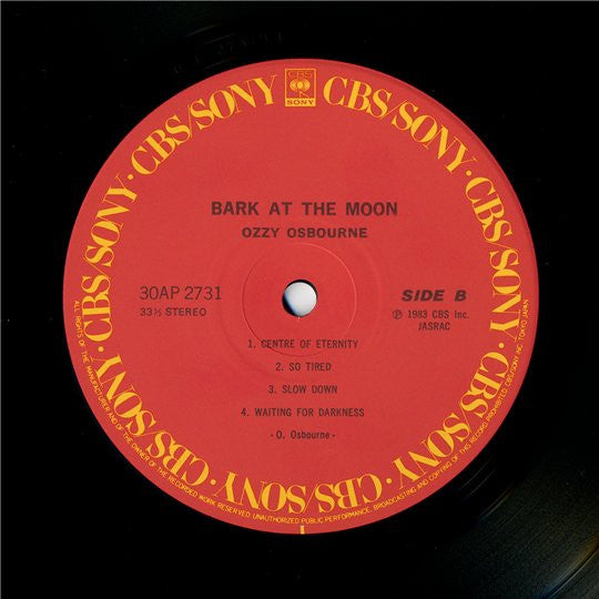 Ozzy Osbourne – Bark At The Moon LP vinyl record, image 3 of 10