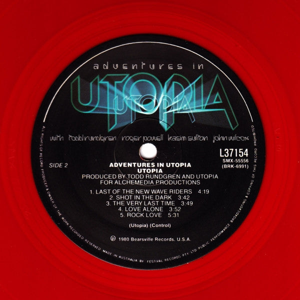 Utopia – Adventures In Utopia LP vinyl record, image 3 of 3