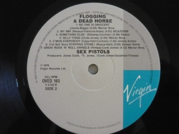 Sex Pistols – Flogging A Dead Horse LP vinyl record, image 3 of 3