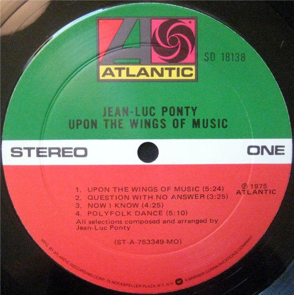 Jean-Luc Ponty – Upon The Wings Of Music LP vinyl record, image 3 of 4