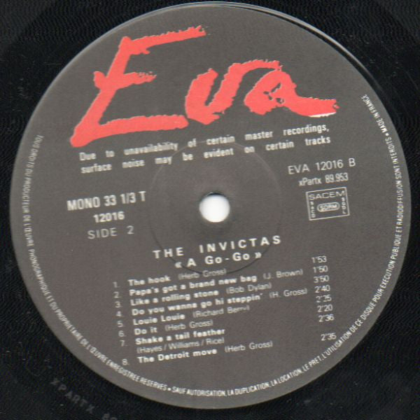 The Invictas – The Invictas À Go-Go LP vinyl record, image 4 of 4