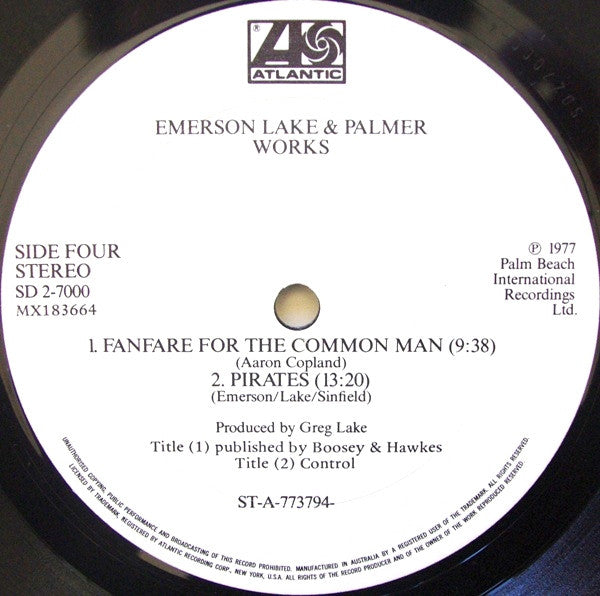 Emerson, Lake & Palmer – Works (Volume 1) (2xLP) LP vinyl record, image 4 of 6