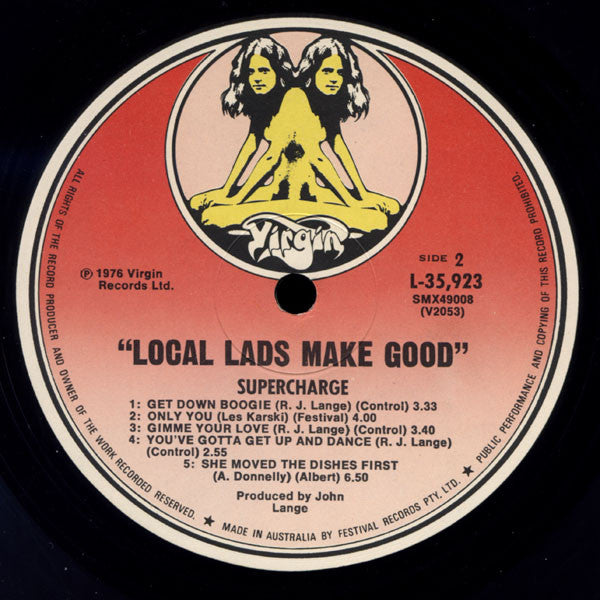 Supercharge – Local Lads Make Good LP vinyl record, image 3 of 3