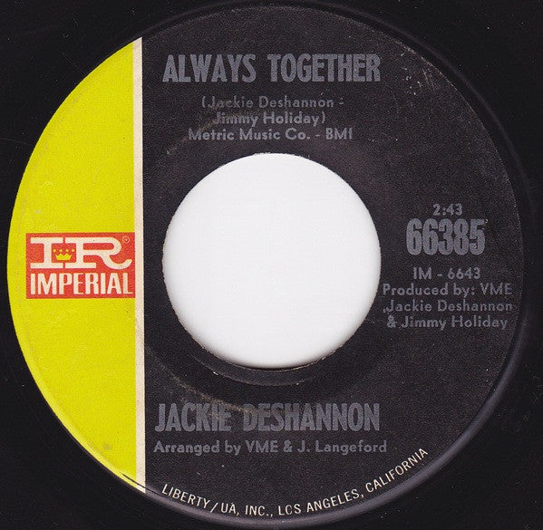 Jackie DeShannon – Put A Little Love In Your Heart 7" vinyl record, image 2 of 2