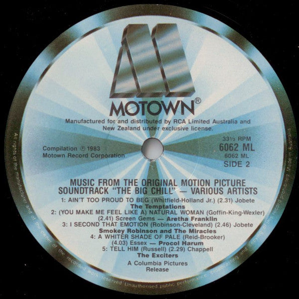 Various – The Big Chill (Original Motion Picture Soundtrack) LP vinyl record, image 4 of 4