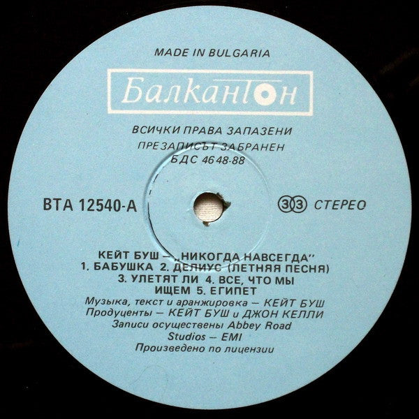 Kate Bush – Never For Ever LP vinyl record, image 3 of 8