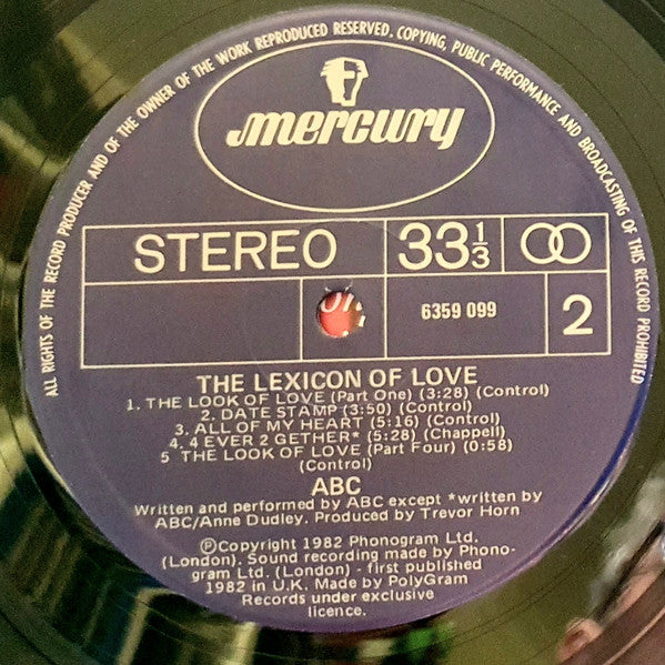 ABC – The Lexicon Of Love LP vinyl record, image 6 of 6