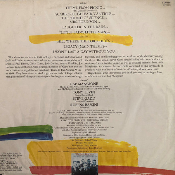 Gap Mangione – Gap Mangione ! LP vinyl record, image 2 of 2