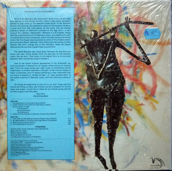The Baroque Jazz Ensemble, Ira Schulman – The Baroque Jazz Ensemble LP vinyl record, image 2 of 4
