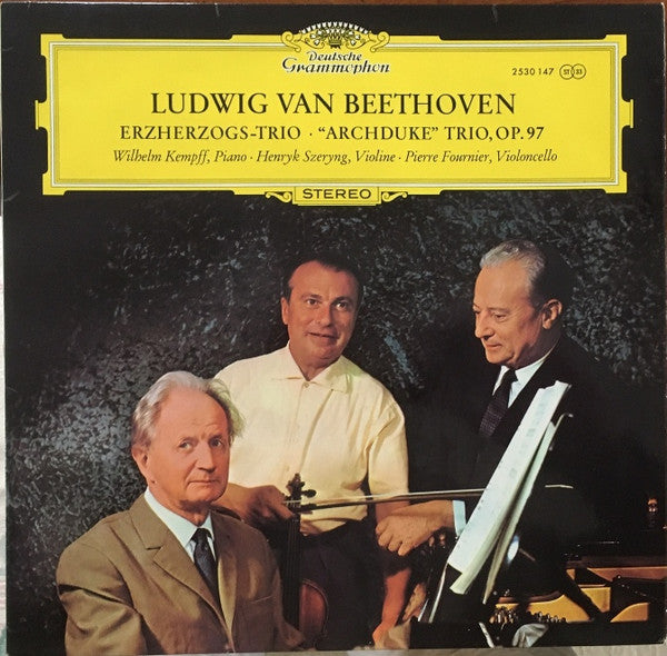 Ludwig van Beethoven, Wilhelm Kempff, Henryk Szeryng, Pierre Fournier – Erzherzogs-Trio • "Archduke" Trio, Op. 97 LP vinyl record, image 1 of 4