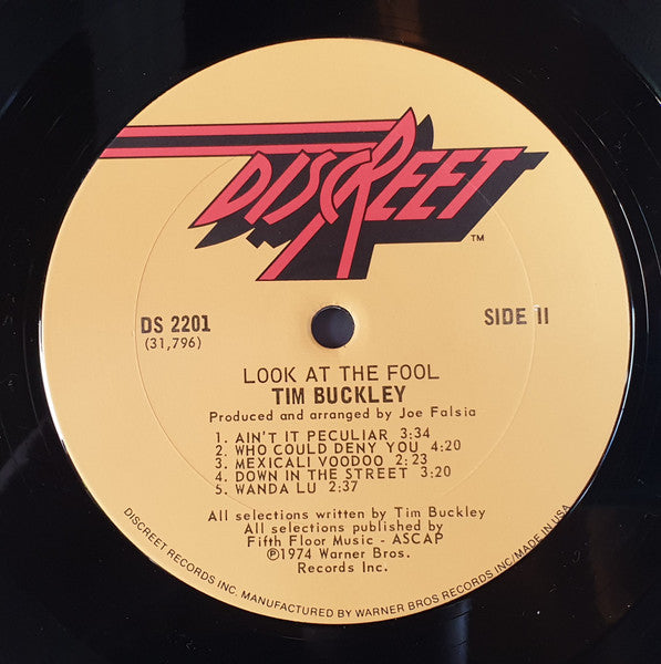 Tim Buckley – Look At The Fool LP vinyl record, image 4 of 4