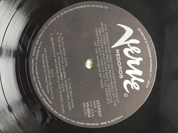 Lalo Schifrin – The Dissection And Reconstruction Of Music From The Past As Performed By The Inmates Of Lalo Schifrin's Demented Ensemble As A Tribute To The Memory Of The Marquis De Sade LP vinyl record, image 3 of 4