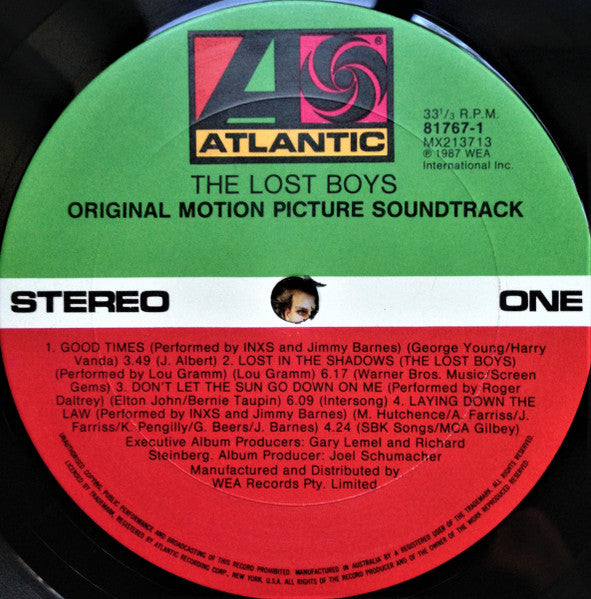 Various – The Lost Boys - Original Motion Picture Soundtrack LP vinyl record, image 7 of 8
