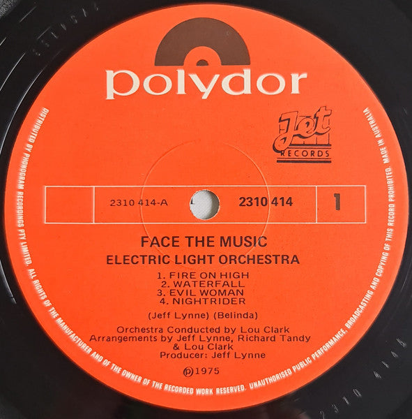 Electric Light Orchestra – Face The Music LP vinyl record, image 2 of 6