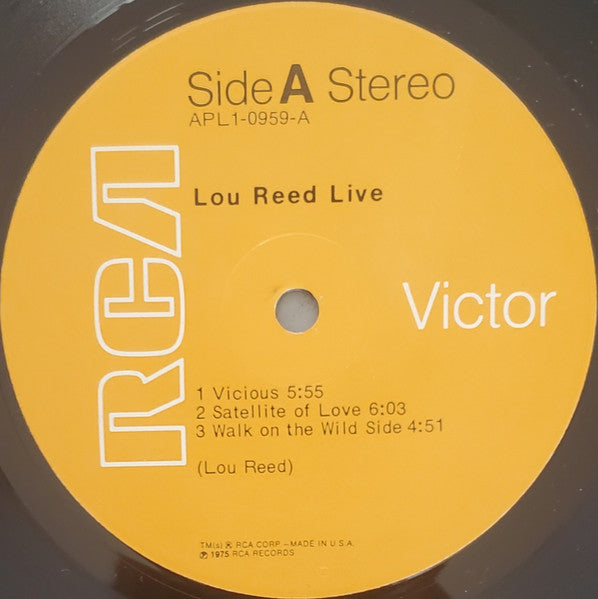 Lou Reed – Lou Reed Live LP vinyl record, image 3 of 4
