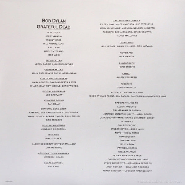 Bob Dylan, The Grateful Dead – Dylan & The Dead LP vinyl record, image 6 of 10