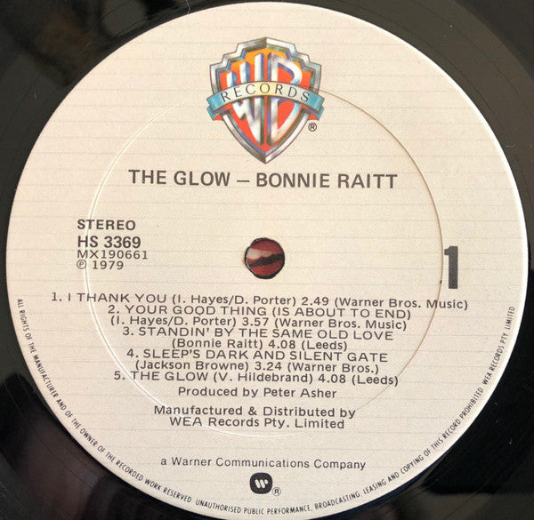 Bonnie Raitt – The Glow LP vinyl record, image 3 of 4