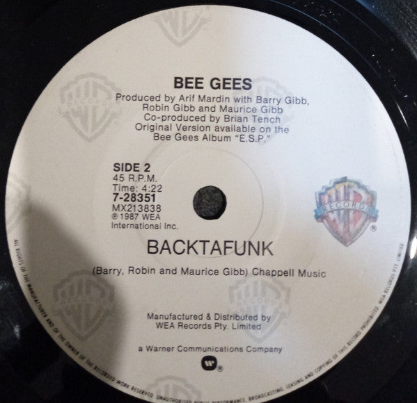 Bee Gees – You Win Again 7" vinyl record, image 2 of 2
