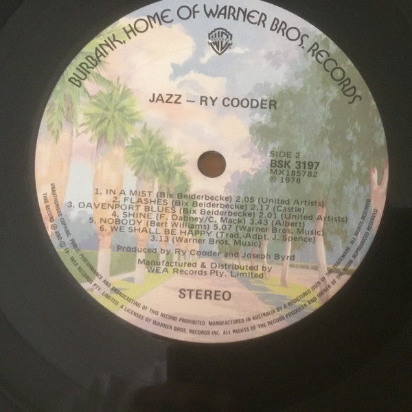 Ry Cooder – Jazz LP vinyl record, image 6 of 7