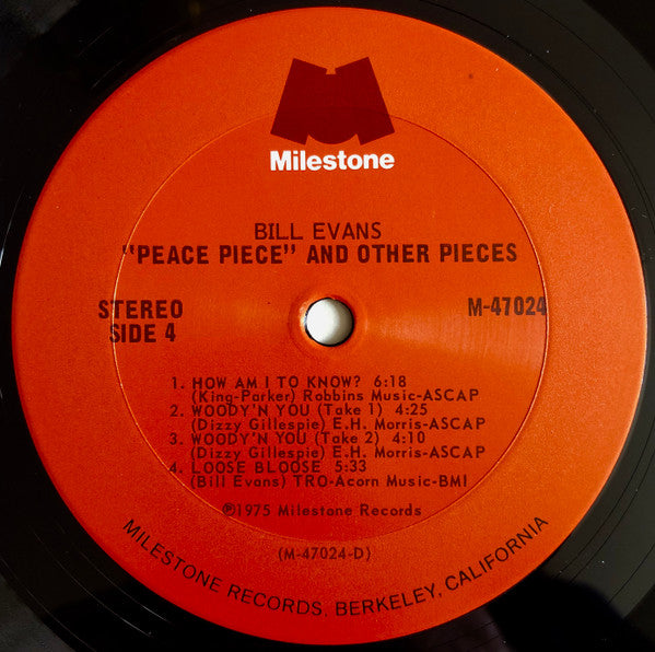 Bill Evans – Peace Piece And Other Pieces (2xLP) LP vinyl record, image 8 of 8