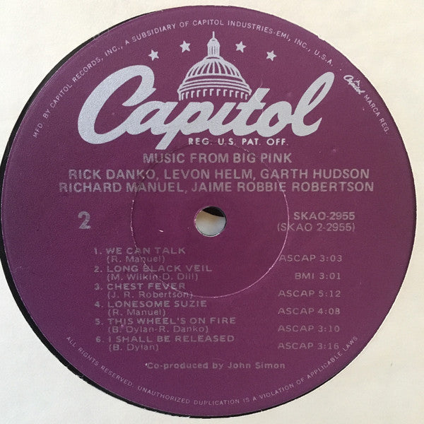 The Band – Music From Big Pink LP vinyl record, image 6 of 6
