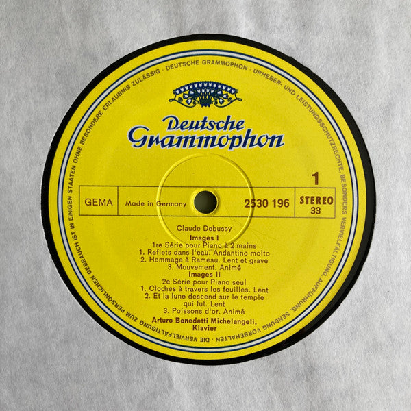 Arturo Benedetti Michelangeli, Claude Debussy – Images I/II · Children's Corner LP vinyl record, image 3 of 4