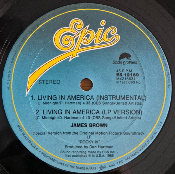 James Brown – Living In America 12" vinyl record, image 2 of 2