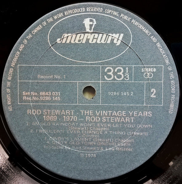Rod Stewart – The Vintage Years 1969-70 LP vinyl record, image 5 of 7