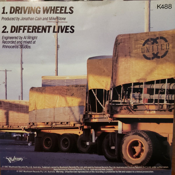 Jimmy Barnes – Driving Wheels 7" vinyl record, image 2 of 6