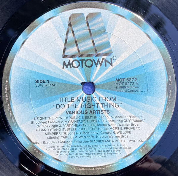 Various – (Music From) Do The Right Thing LP vinyl record, image 3 of 4