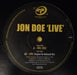 Jon Doe – Jon Doe 'Live' Sampler 1 12" vinyl record, image 2 of 4