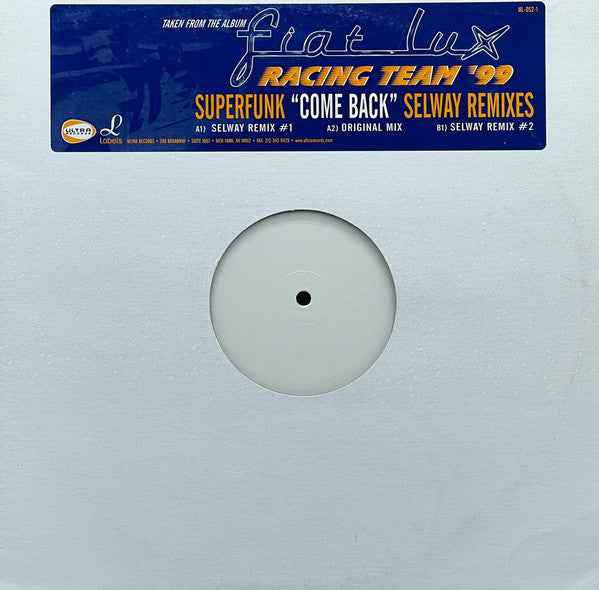 Superfunk – Come Back (Selway Remixes) 12" vinyl record