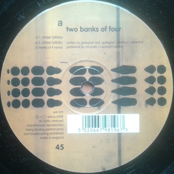 Two Banks Of Four – Street Lullaby 12" vinyl record, image 5 of 6