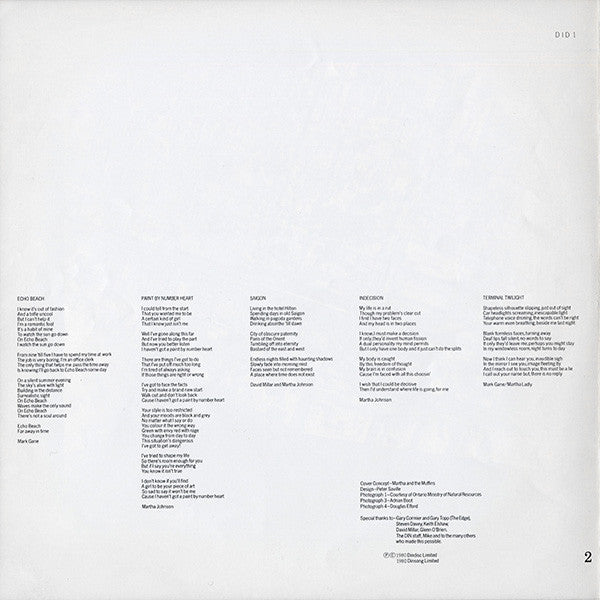 Martha And The Muffins – Metro Music LP vinyl record, image 8 of 10